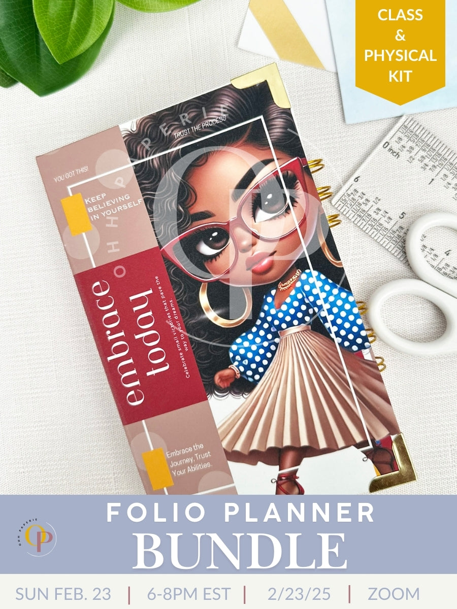 "Ohh Paperie Zoom Class (VIDEO CLASS & KIT): Create Your Own Folio/Planner (Replay Included)"